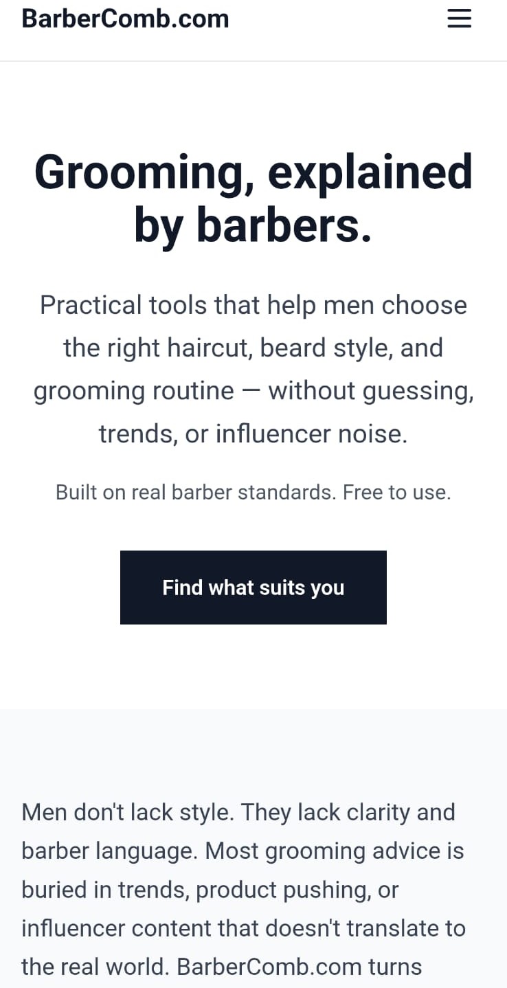 Barber Comb screenshot